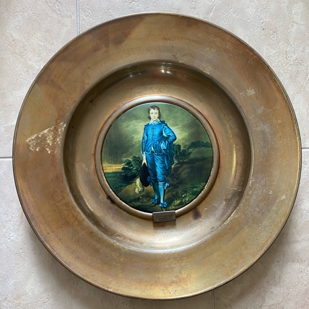 Vintage brass Trafford plaque